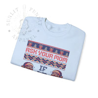 Thumbnail for Ask Your Mom If I'm Real Funny Christmas Sweater - Sunlit Funlit Country Music Tees