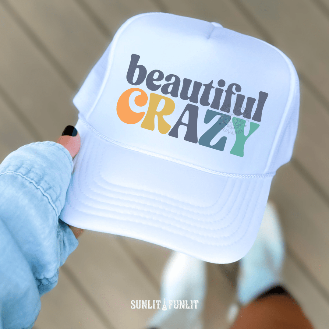 Beautiful Crazy Boho Trucker Hat - Sunlit Funlit | Graphic Tees for Country Concert Addicts