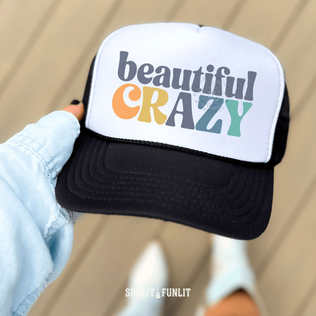 Beautiful Crazy Boho Trucker Hat - Sunlit Funlit | Graphic Tees for Country Concert Addicts