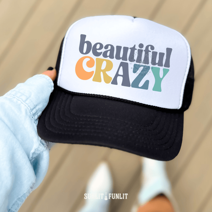 Beautiful Crazy Boho Trucker Hat - Sunlit Funlit | Graphic Tees for Country Concert Addicts