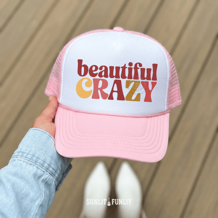 Beautiful Crazy Boho Trucker Hat - Sunlit Funlit | Graphic Tees for Country Concert Addicts
