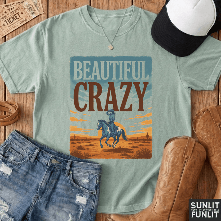 Beautiful Crazy Western Sunset Tee