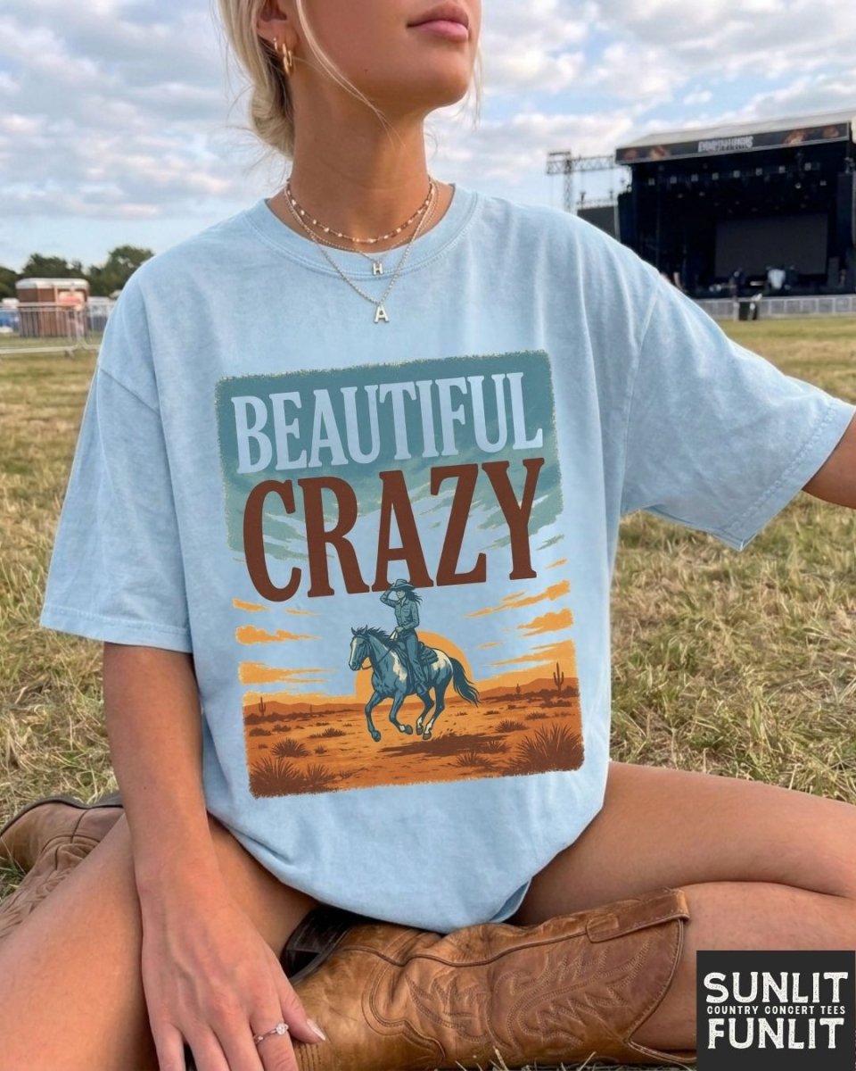 Beautiful Crazy Western Sunset Tee