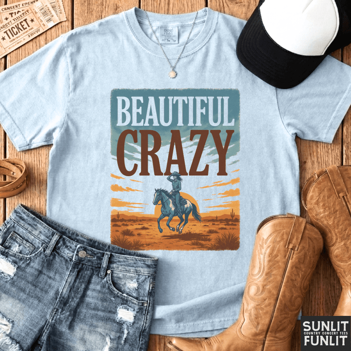 Beautiful Crazy Western Sunset Tee