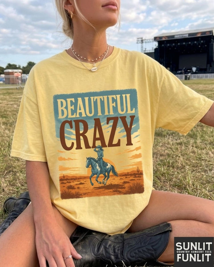 Beautiful Crazy Western Sunset Tee