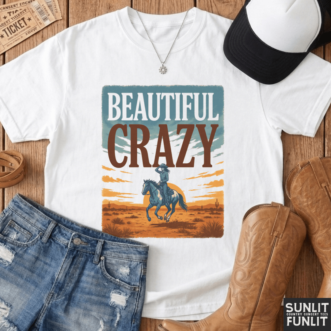 Beautiful Crazy Western Sunset Tee