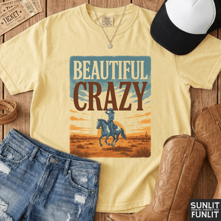 Beautiful Crazy Western Sunset Tee