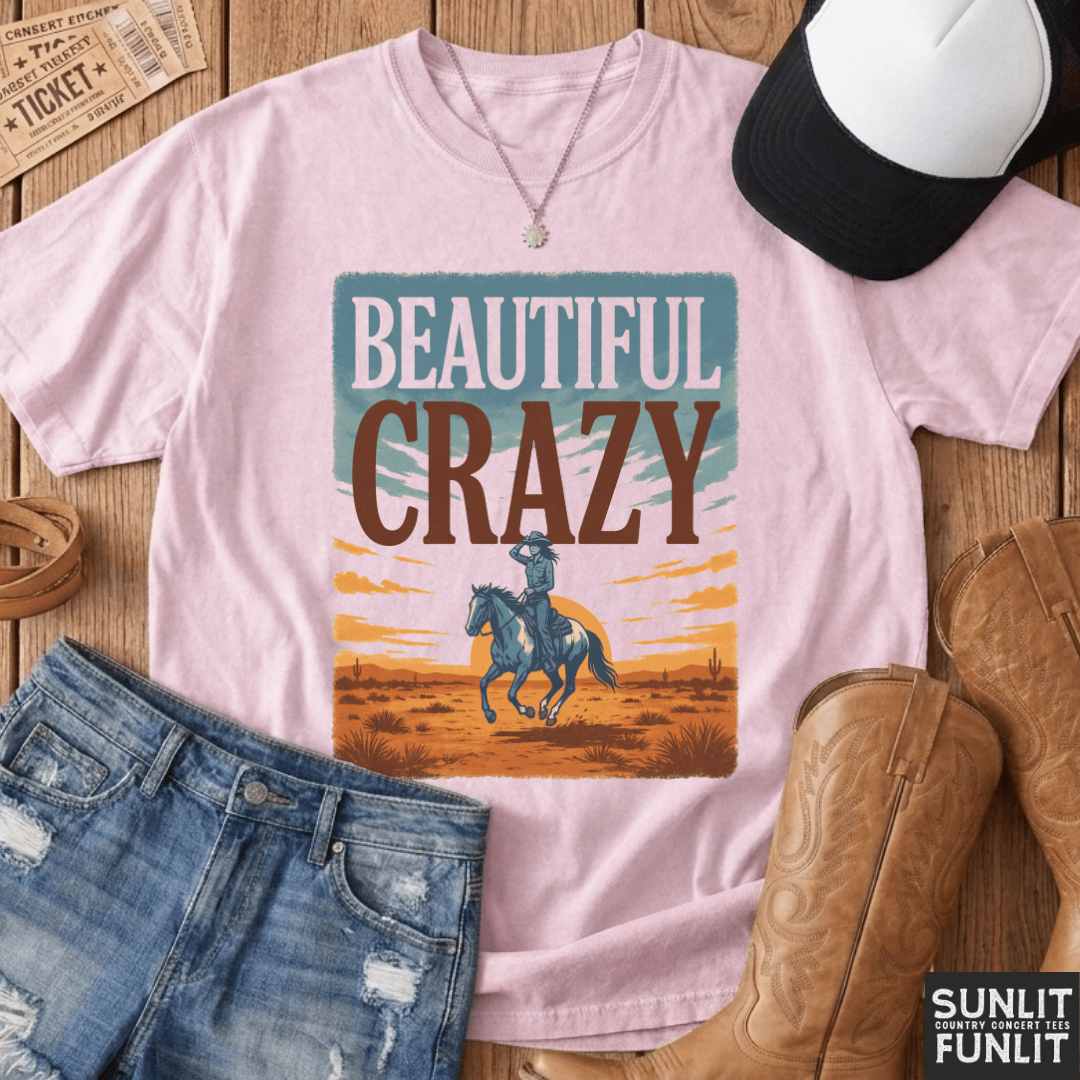 Beautiful Crazy Western Sunset Tee