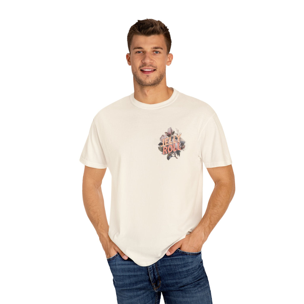 Beautifully Broken 2 - Sided Floral Jelly Fan Tee - Sunlit Funlit | Graphic Tees for Country Concert Addicts