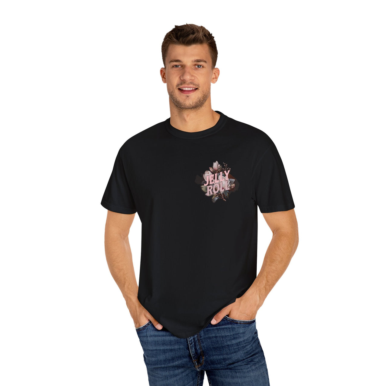 Beautifully Broken 2 - Sided Floral Jelly Fan Tee - Sunlit Funlit | Graphic Tees for Country Concert Addicts
