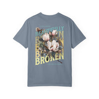 Thumbnail for Beautifully Broken 2 - Sided Floral Jelly Fan Tee - Sunlit Funlit | Graphic Tees for Country Concert Addicts