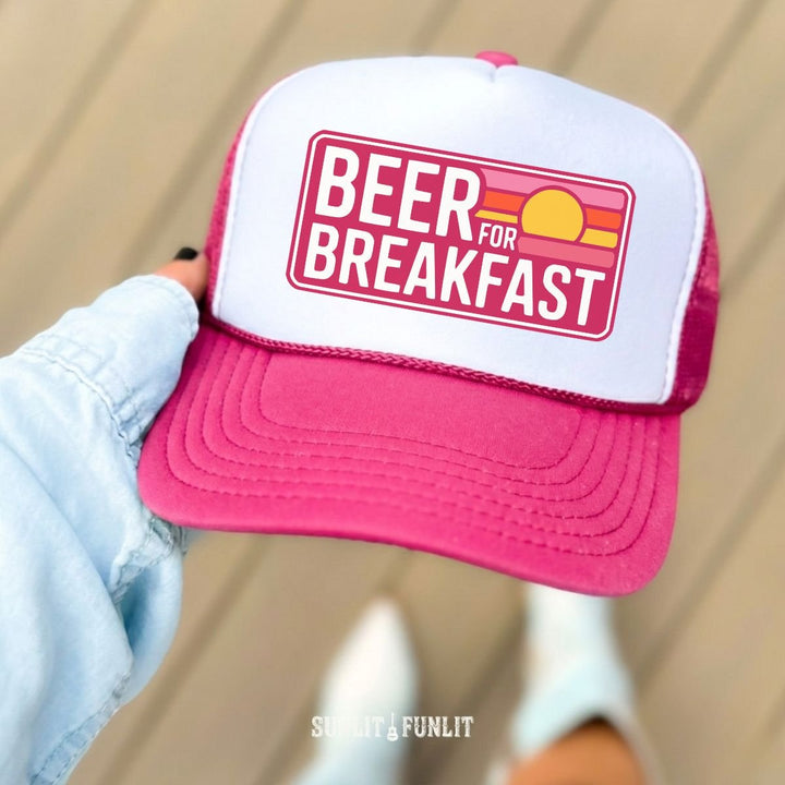 Beer for Breakfast Top Trucker Hat - Sunlit Funlit