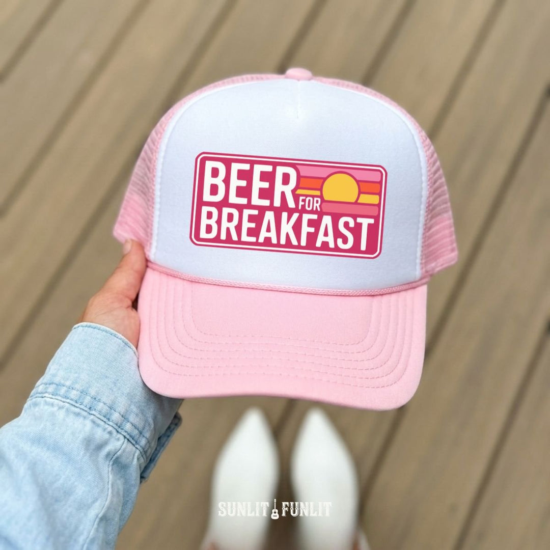 Beer for Breakfast Top Trucker Hat - Sunlit Funlit