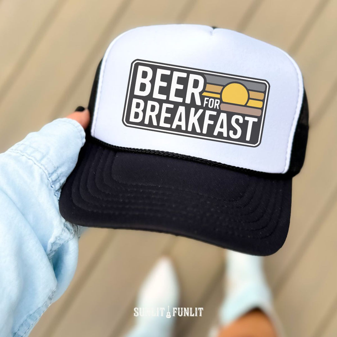 Beer for Breakfast Top Trucker Hat - Sunlit Funlit