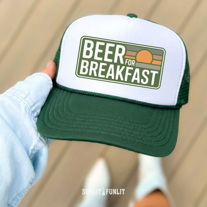 Beer for Breakfast Top Trucker Hat - Sunlit Funlit