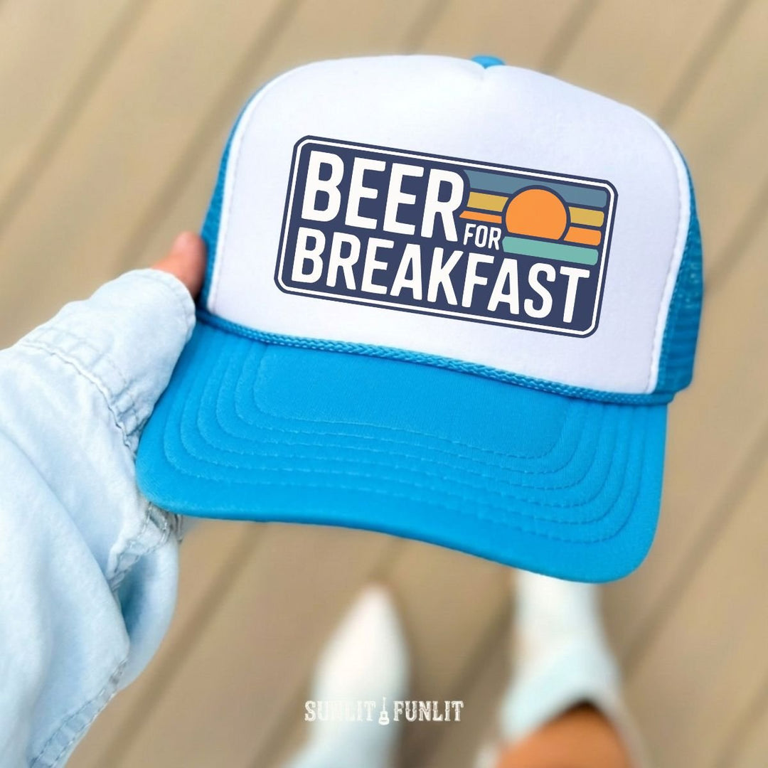 Beer for Breakfast Top Trucker Hat - Sunlit Funlit
