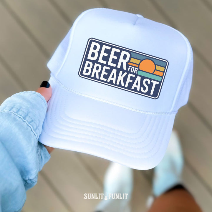 Beer for Breakfast Top Trucker Hat - Sunlit Funlit