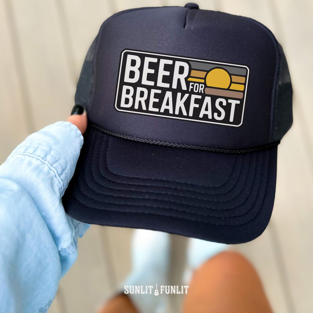 Beer for Breakfast Top Trucker Hat - Sunlit Funlit