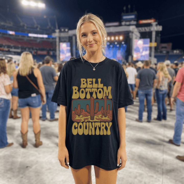 Bell Bottom Country Music Festival Tee - Sunlit Funlit Country Concert Tees