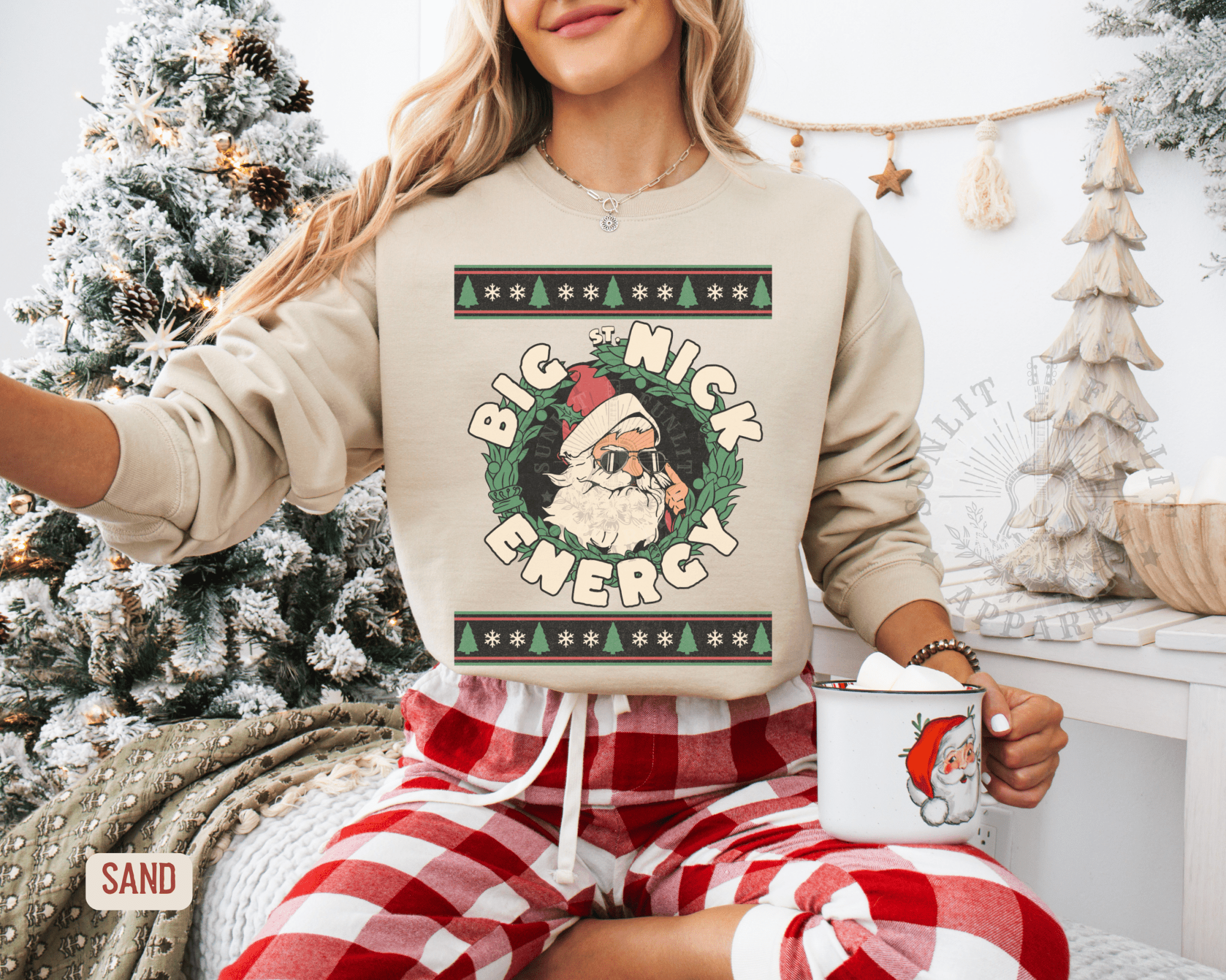 Big Nick Energy Funny Christmas Sweater - Sunlit Funlit | Graphic Tees for Country Concert Addicts