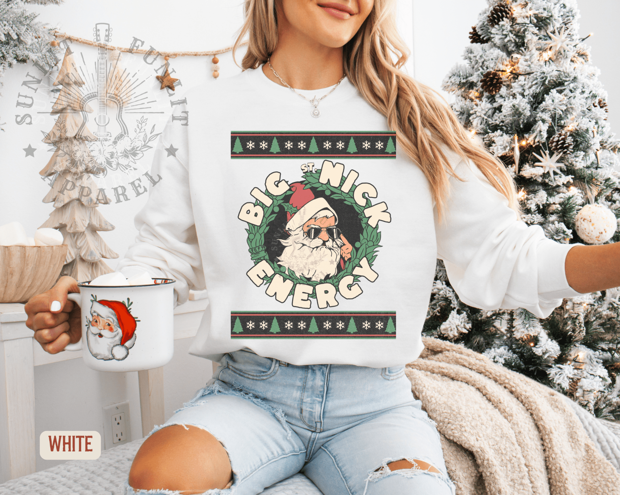 Big Nick Energy Funny Christmas Sweater - Sunlit Funlit | Graphic Tees for Country Concert Addicts