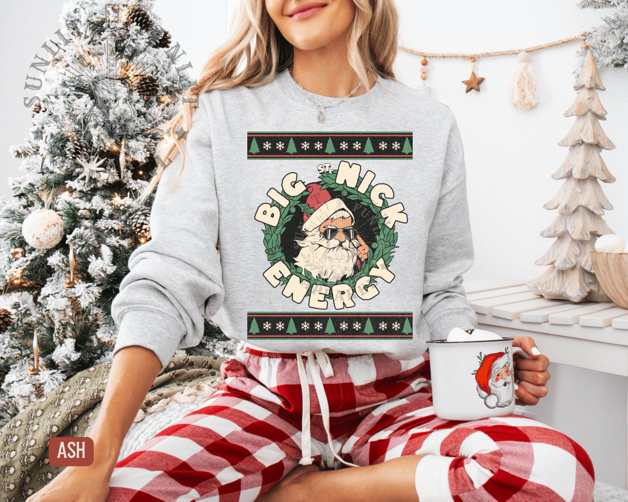 Big Nick Energy Funny Christmas Sweater - Sunlit Funlit | Graphic Tees for Country Concert Addicts