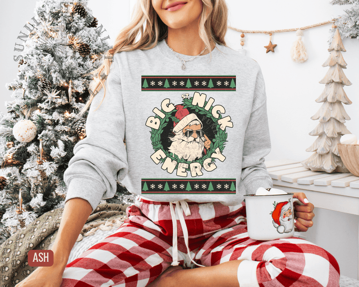 Big Nick Energy Funny Christmas Sweater - Sunlit Funlit | Graphic Tees for Country Concert Addicts