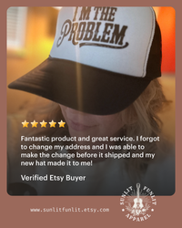Thumbnail for a person wearing a black and white baseball cap with the text 