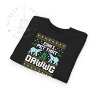 Thumbnail for Can I Pet That Dawwg Toddler Christmas Meme Sweater - Sunlit Funlit Country Music Tees