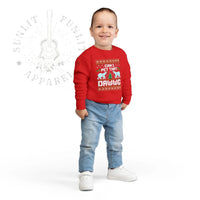 Thumbnail for Can I Pet That Dawwg Toddler Christmas Meme Sweater - Sunlit Funlit Country Music Tees