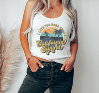 Thumbnail for A woman wearing a white tank top with a graphic design that says 