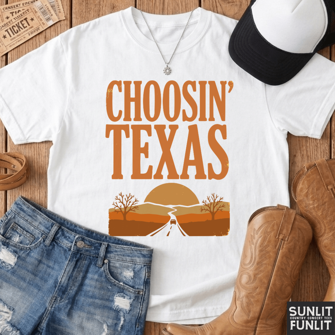 Choosin' Texas Sunset Road Tee