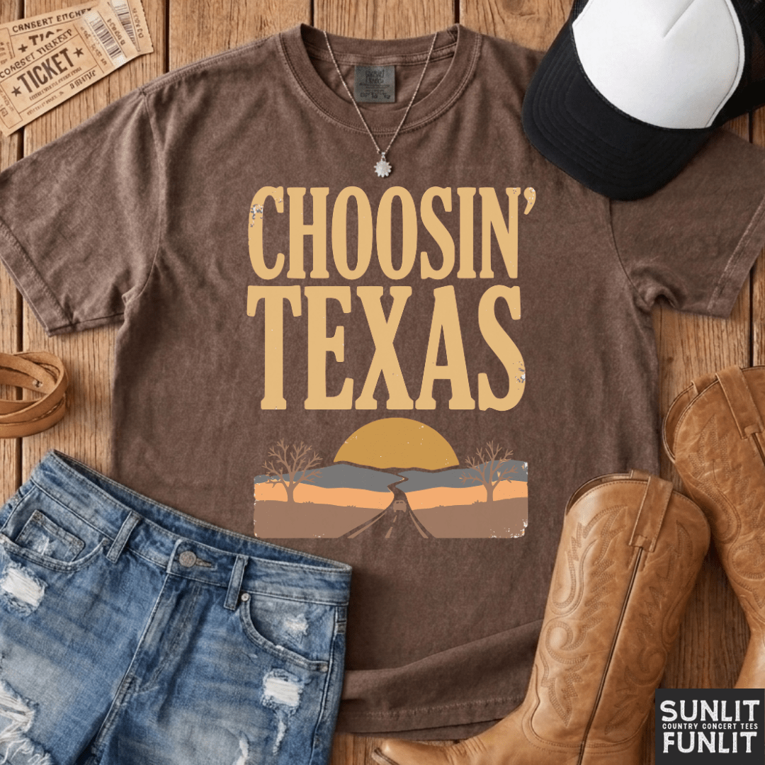 Choosin' Texas Sunset Road Tee