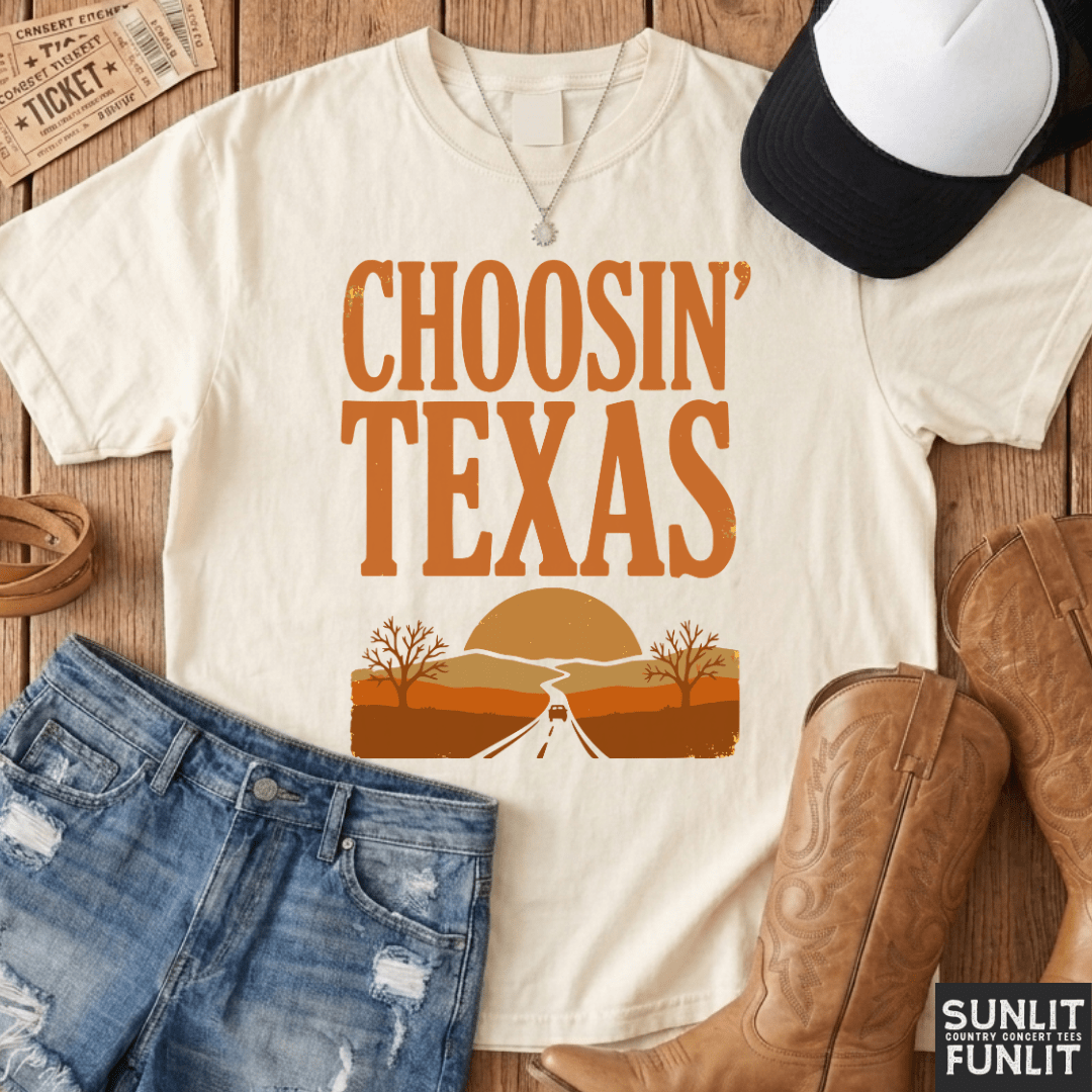 Choosin' Texas Sunset Road Tee