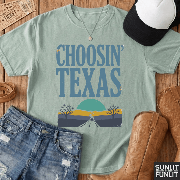 Choosin' Texas Sunset Road Tee