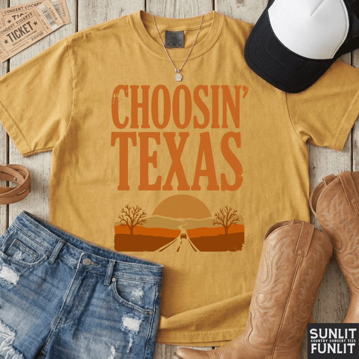 Choosin' Texas Sunset Road Tee