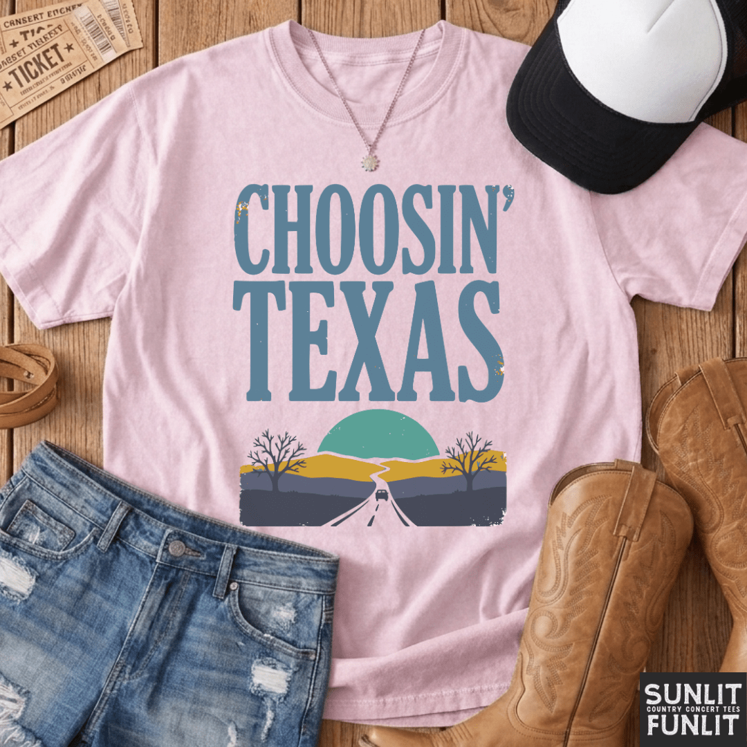 Choosin' Texas Sunset Road Tee