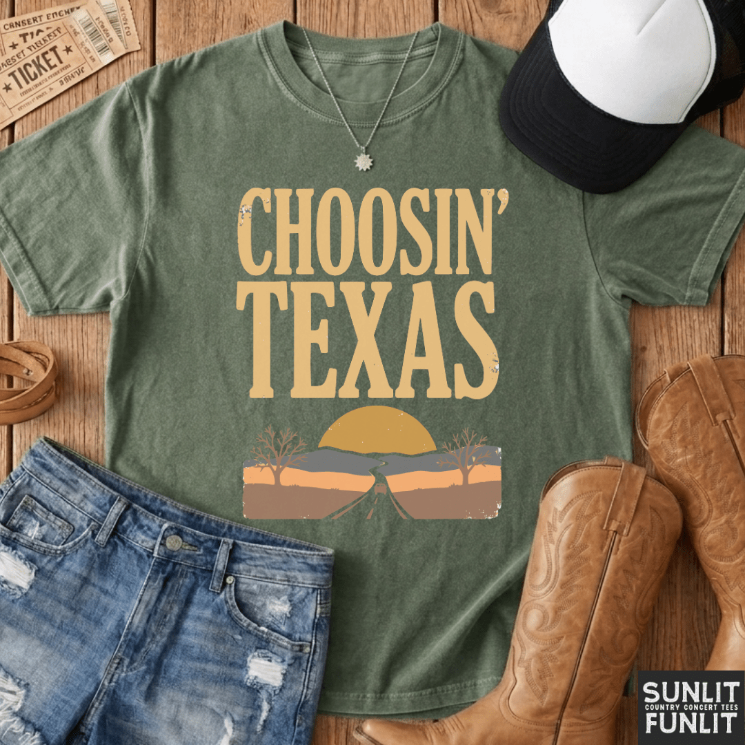 Choosin' Texas Sunset Road Tee