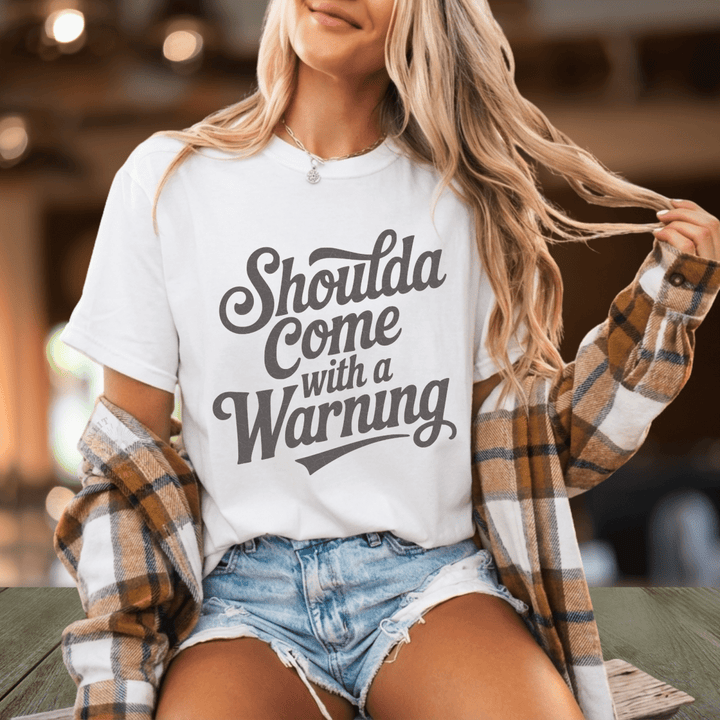 Come With A Warning Tee - Sunlit Funlit Country Concert Tees