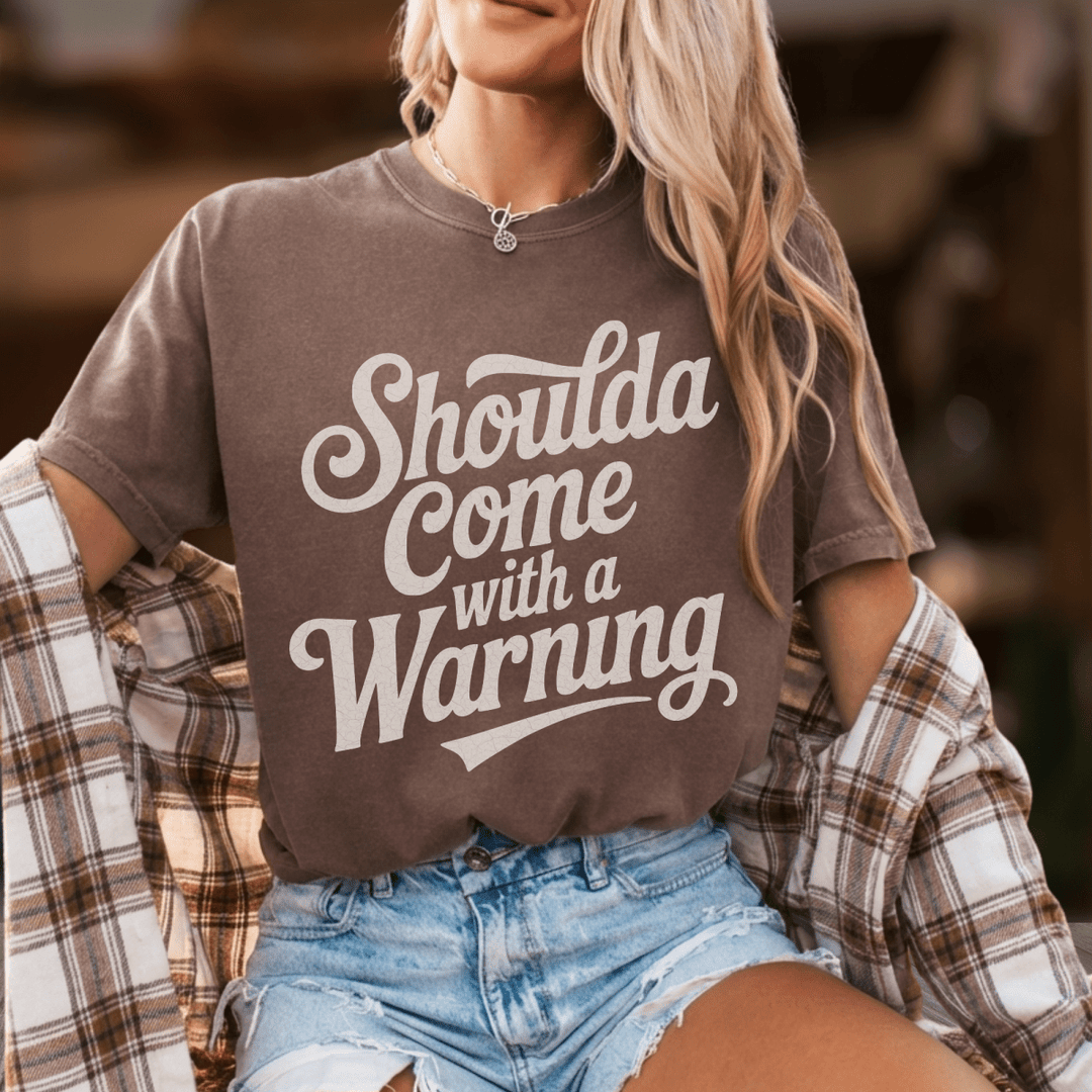 Come With A Warning Tee - Sunlit Funlit Country Concert Tees