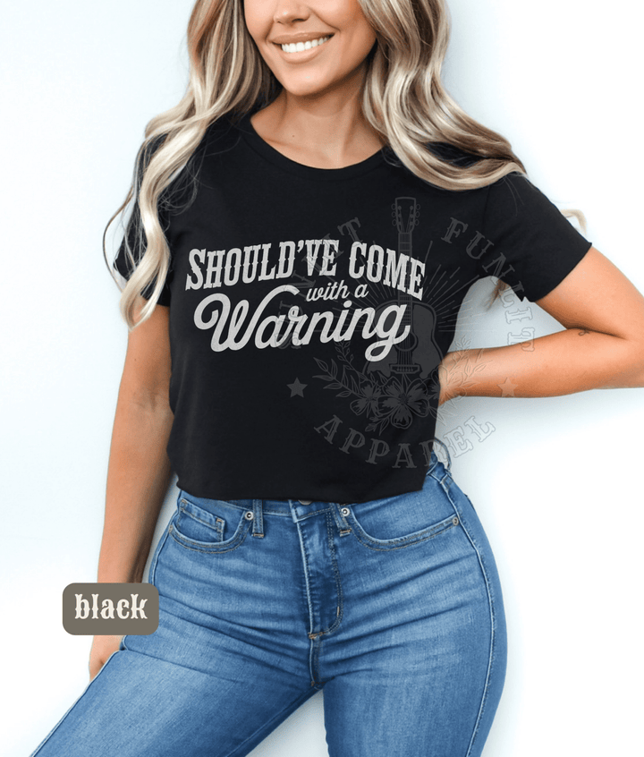 Come With a Warning Wallen Concert Crop Top - Sunlit Funlit | Graphic Tees for Country Concert Addicts