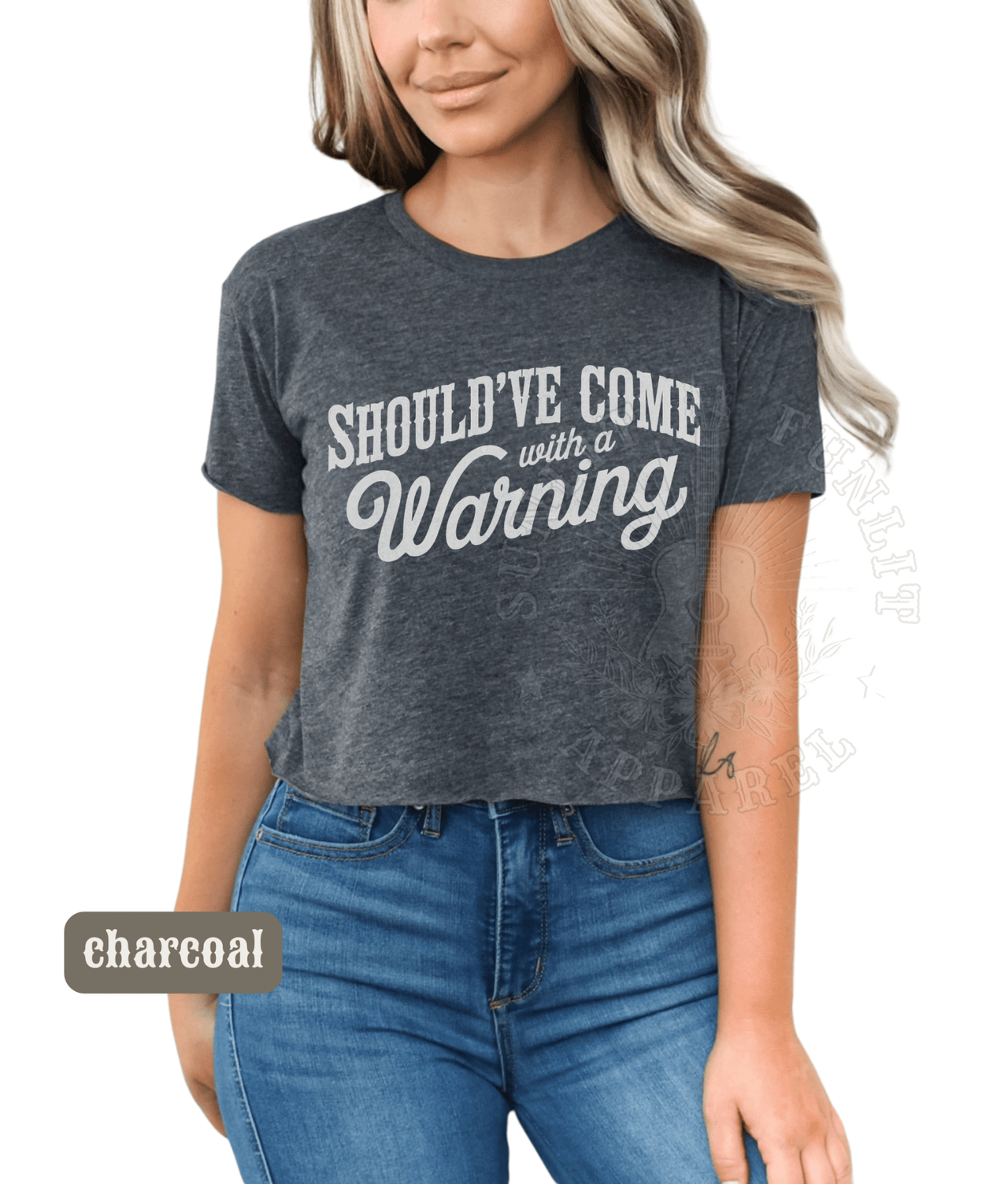 Come With a Warning Wallen Concert Crop Top - Sunlit Funlit | Graphic Tees for Country Concert Addicts