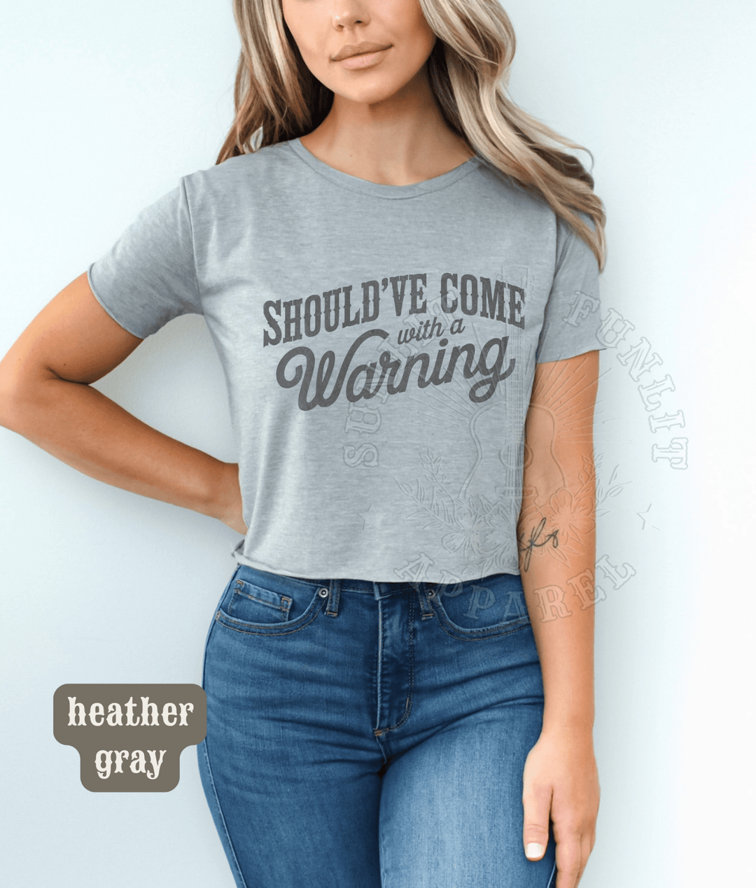 Come With a Warning Wallen Concert Crop Top - Sunlit Funlit | Graphic Tees for Country Concert Addicts