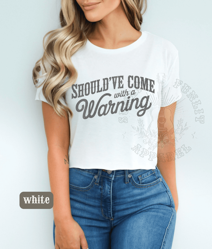 Come With a Warning Wallen Concert Crop Top - Sunlit Funlit | Graphic Tees for Country Concert Addicts