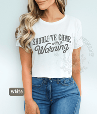 Thumbnail for Come With a Warning Wallen Concert Crop Top - Sunlit Funlit | Graphic Tees for Country Concert Addicts