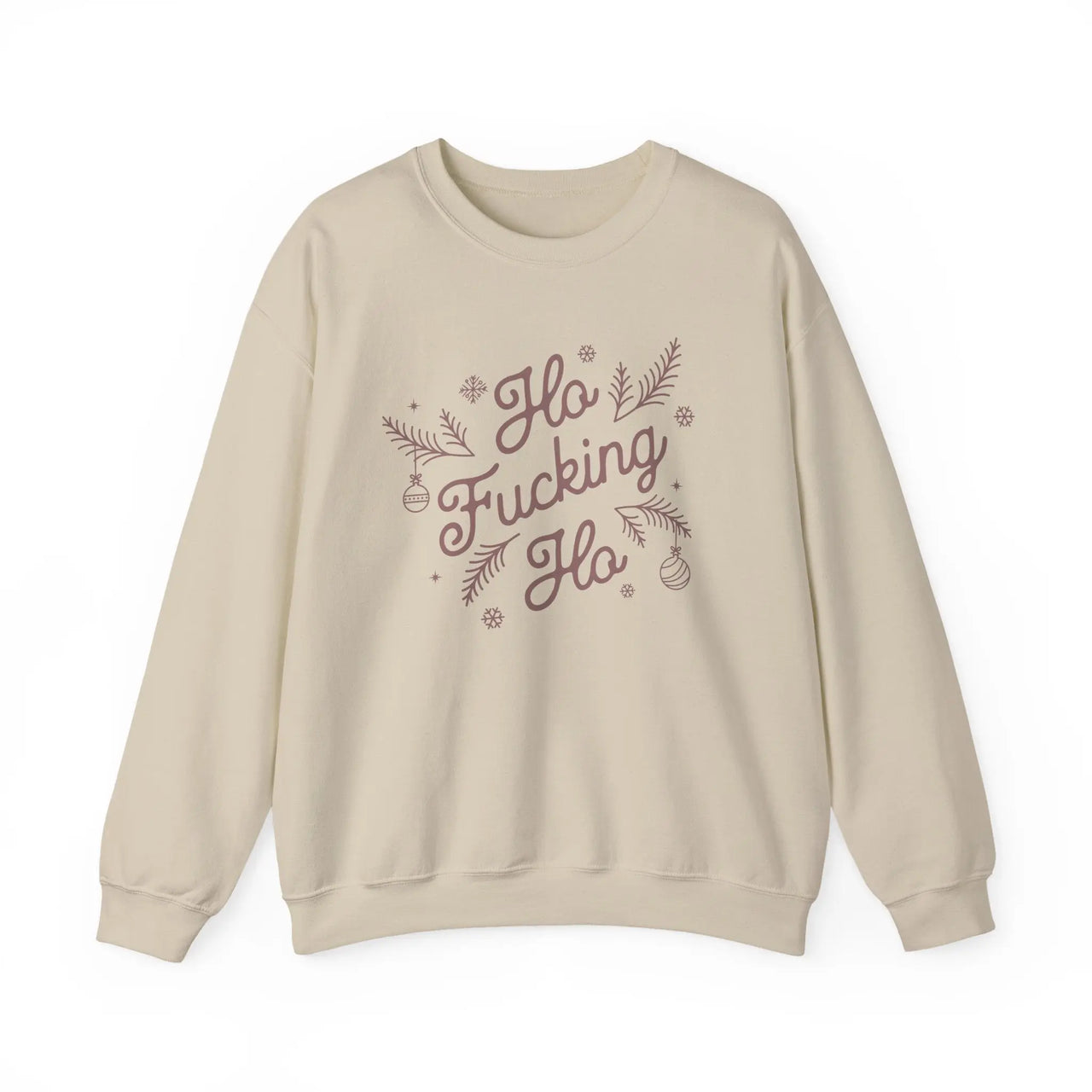 Comfort Colors Ho F*cking Ho NSFW Funny Christmas Sweater - Sunlit Funlit Country Music Tees