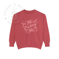 Thumbnail for Comfort Colors Ho Fcking Ho NSFW Funny Christmas Sweater - Sunlit Funlit Country Music Tees