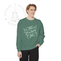 Thumbnail for Comfort Colors Ho Fcking Ho NSFW Funny Christmas Sweater - Sunlit Funlit Country Music Tees