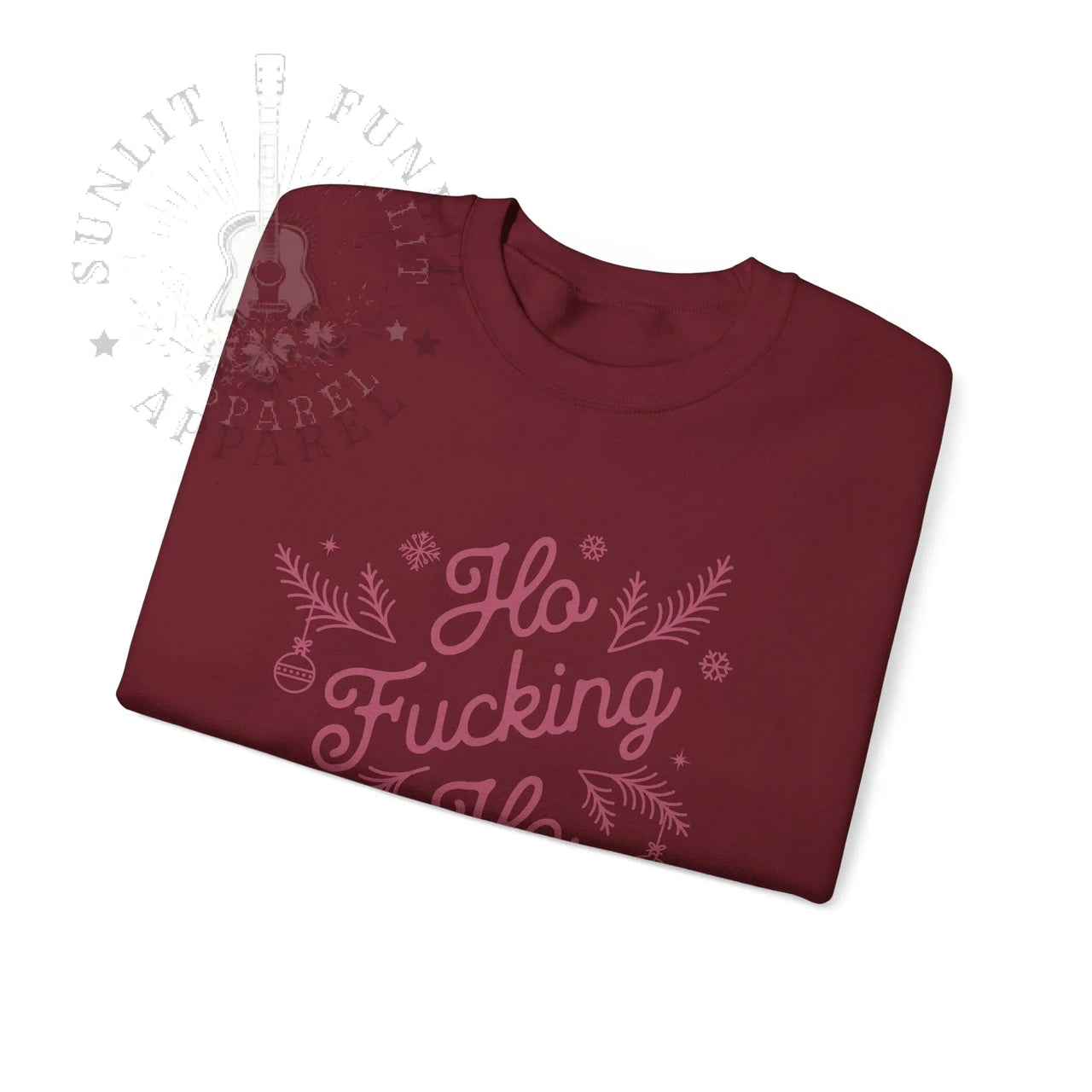 Comfort Colors Ho F*cking Ho NSFW Funny Christmas Sweater - Sunlit Funlit Country Music Tees