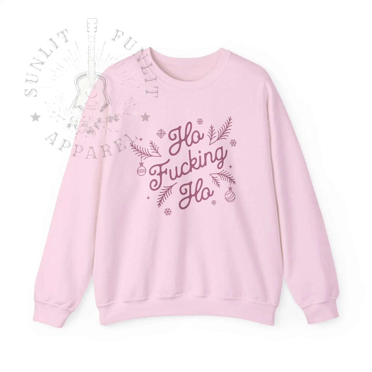 Comfort Colors Ho F*cking Ho NSFW Funny Christmas Sweater - Sunlit Funlit Country Music Tees